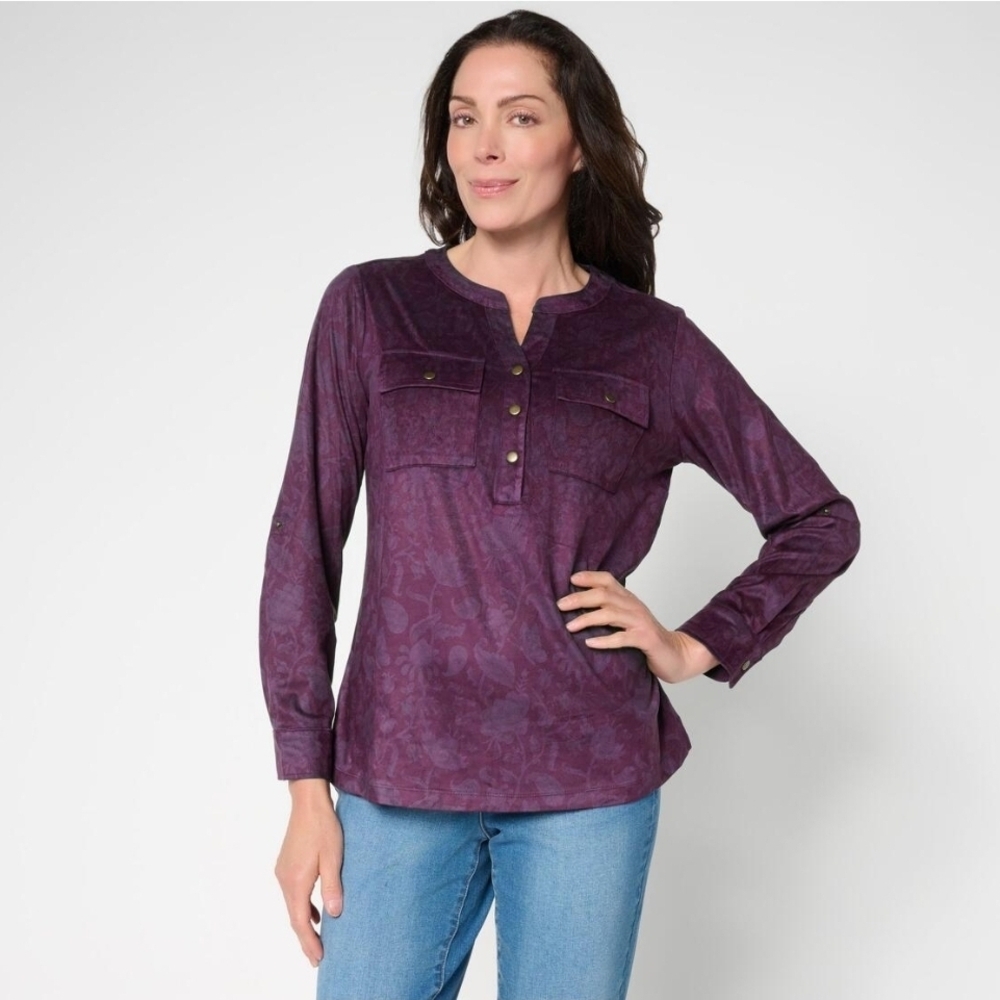 Belle by Kim Gravel Deep Purple Blouse